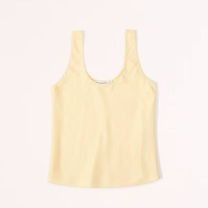 Abercrombie & Fitch Satin Scoopneck Cami in yellow BNWT